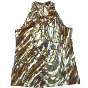 🛍Ann Taylor 100% silk illusion tank